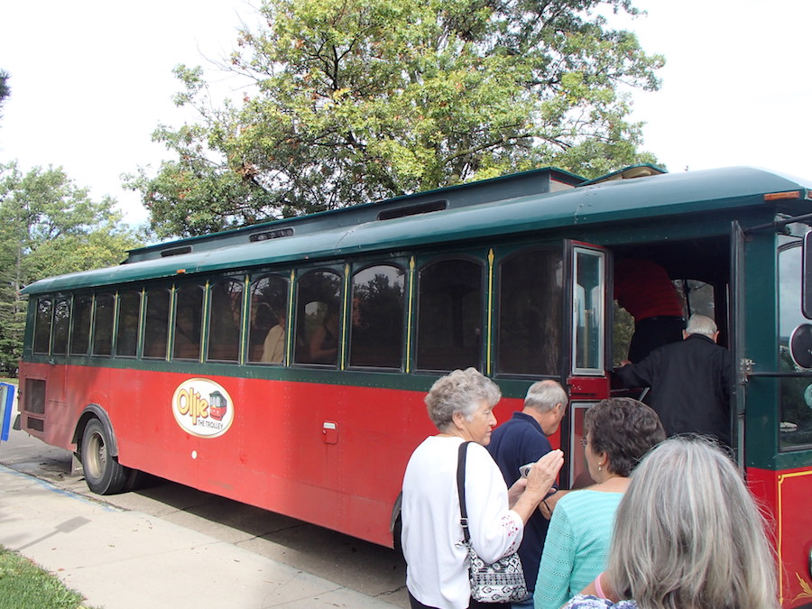 Boarding Ollie the Trolley